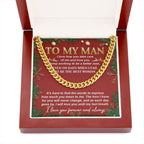 Gift for My Man - Never Change - Cuban Link Chain Necklace