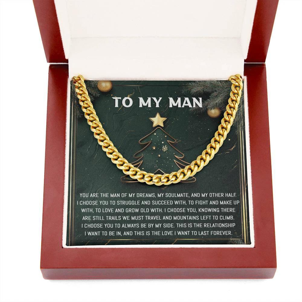 Gift for My Man - My Soulmate - Cuban Link Chain Necklace
