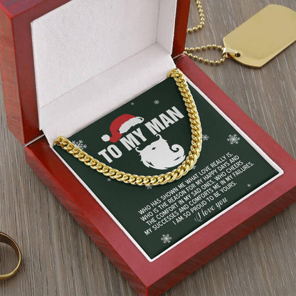 Gift for My Man - To Be Yours - Cuban Link Chain Necklace - Mallard Moon Gift Shop