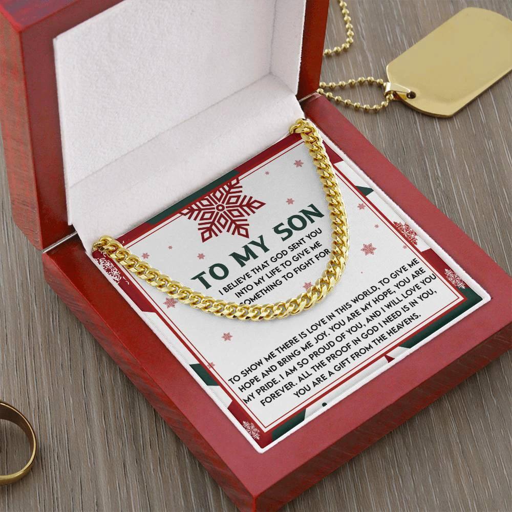 Gift for Son - To Fight For - Cuban Link Chain Necklace