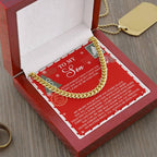 Gift for Son - That Door - Cuban Link Chain Necklace