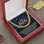 Gift for Boyfriend's Dad - Who I Am - Cuban Link Chain Necklace