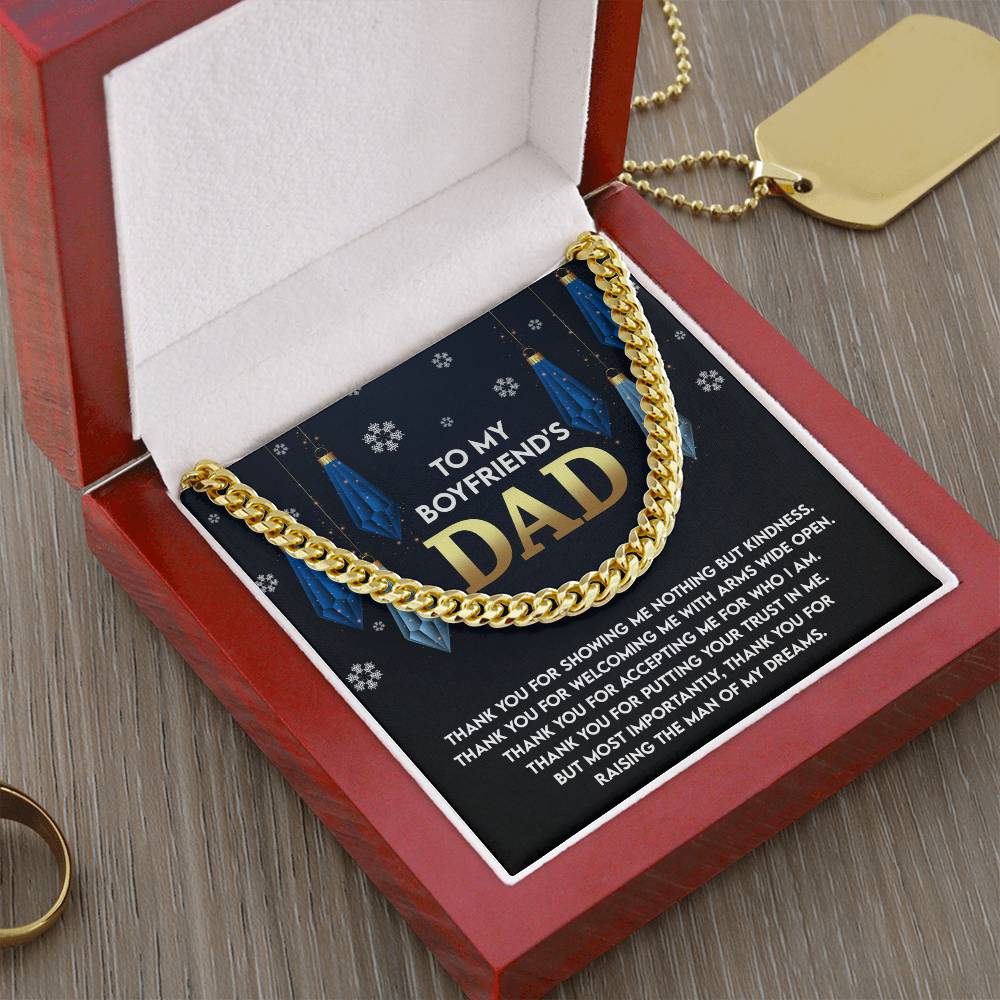 Gift for Boyfriend's Dad - Who I Am - Cuban Link Chain Necklace - Mallard Moon Gift Shop