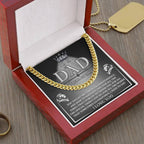 To My Dad - My Hero, My Guide I Need to Say Cuban Chain Link Necklace with Gift Box
