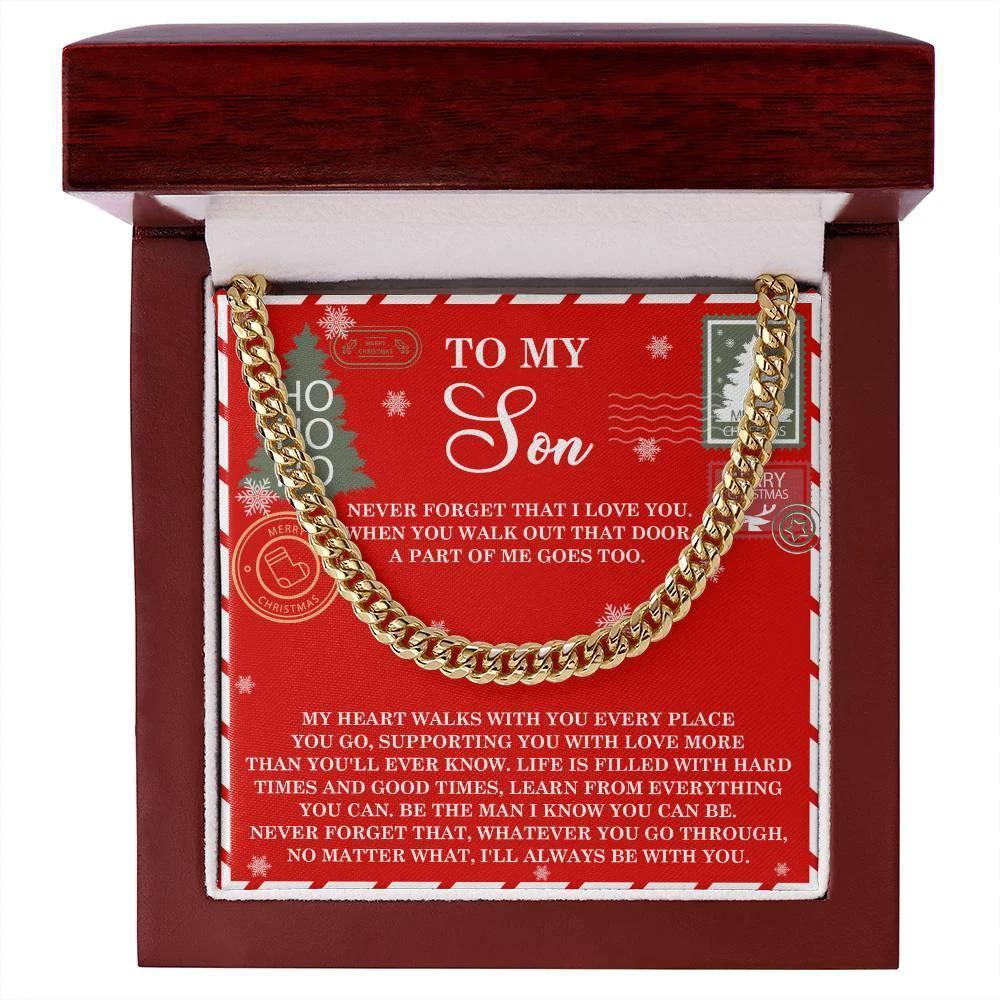 Gift for Son - That Door - Cuban Link Chain Necklace