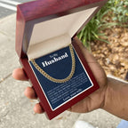 To The Best Husband In The World Cuban Link Chain Necklace