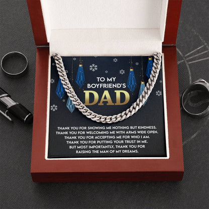 Gift for Boyfriend's Dad - Who I Am - Cuban Link Chain Necklace - Mallard Moon Gift Shop