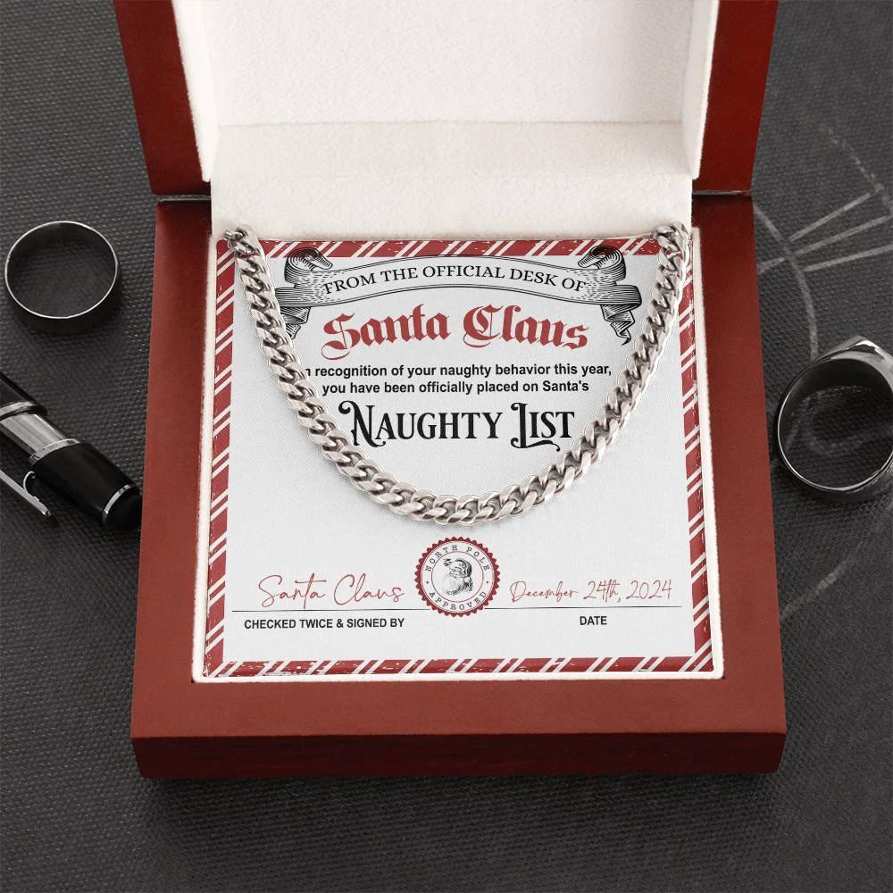 Naughty List Naughty Behavior - Cuban Link Chain Necklace
