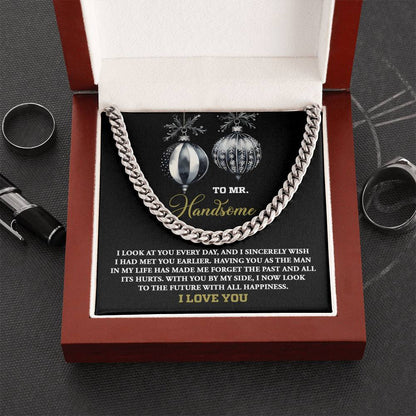 Gift for My Man - Future of Happiness - Cuban Chain Link Necklace - Mallard Moon Gift Shop
