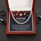 Gift for My Man - Endlessly Loved - Cuban Link Chain Necklace