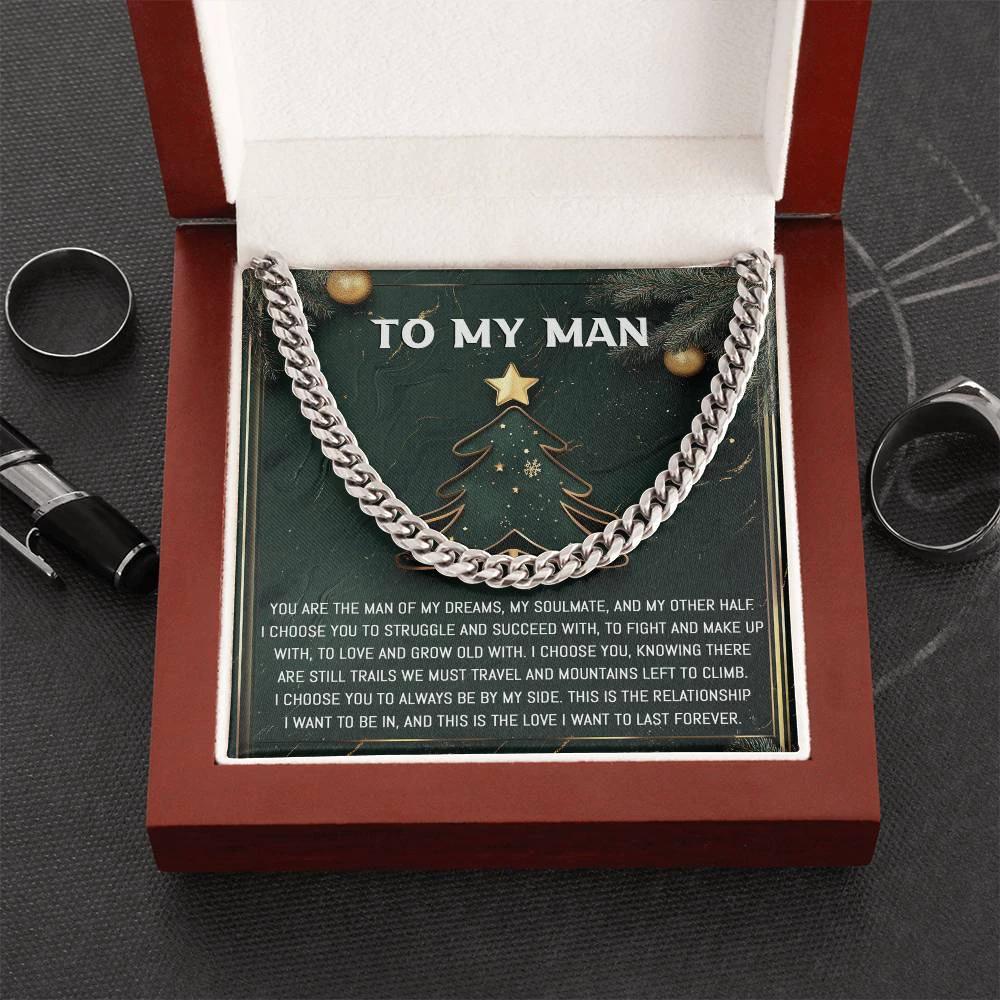 Gift for My Man - My Soulmate - Cuban Link Chain Necklace