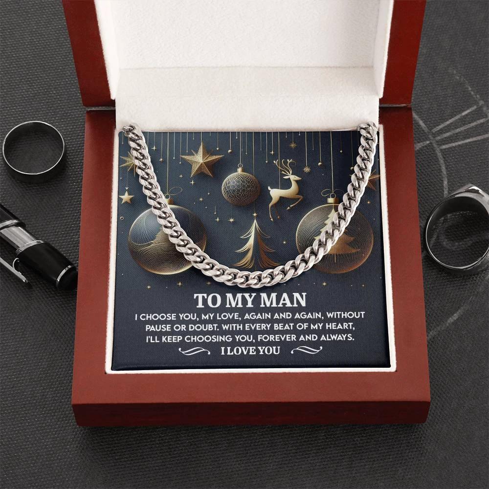 Gift for My Man - Every Beat - Cuban Link Chain Necklace