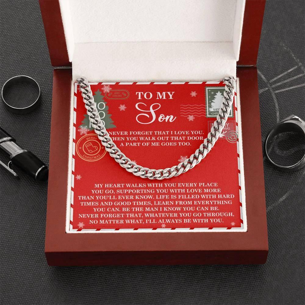 Gift for Son - That Door - Cuban Link Chain Necklace