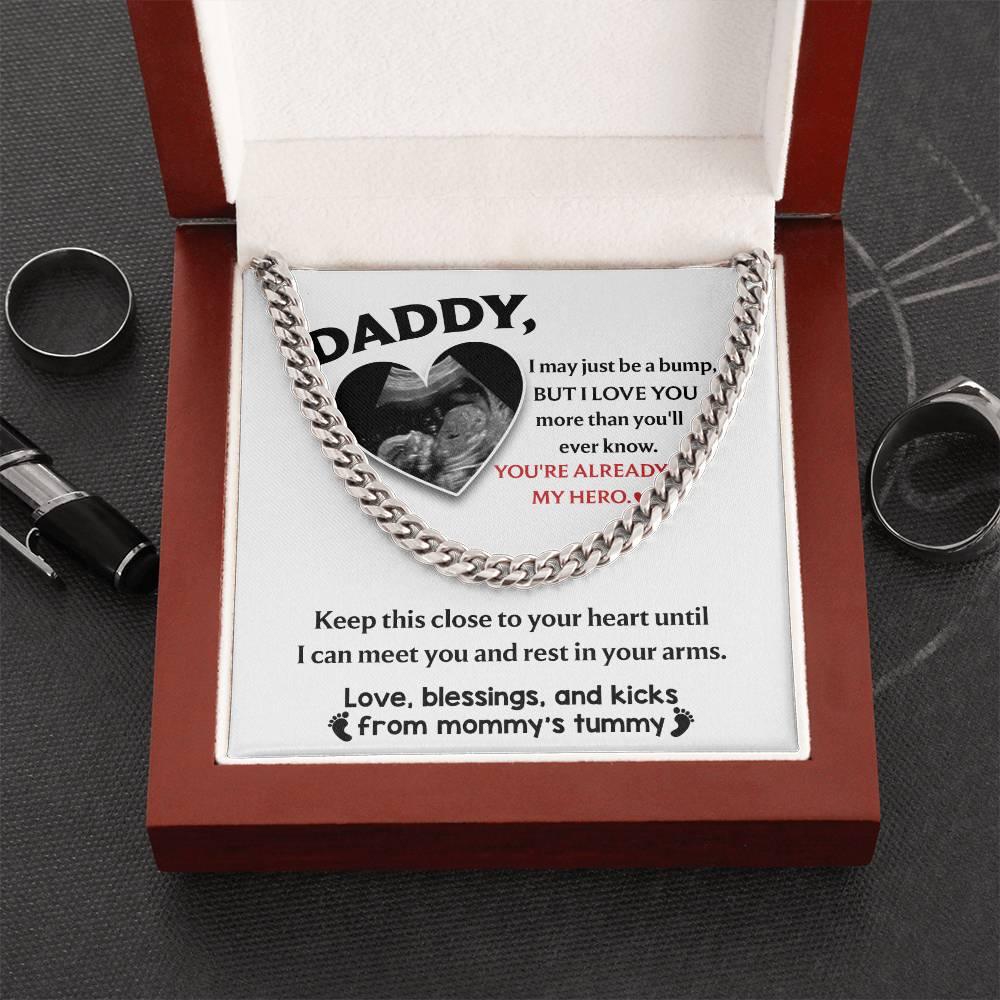 Dad - Close To Your Heart Cuban Chain Link Necklace with Gift Box - Mallard Moon Gift Shop