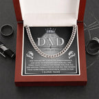 To My Dad - My Hero, My Guide I Need to Say Cuban Chain Link Necklace with Gift Box