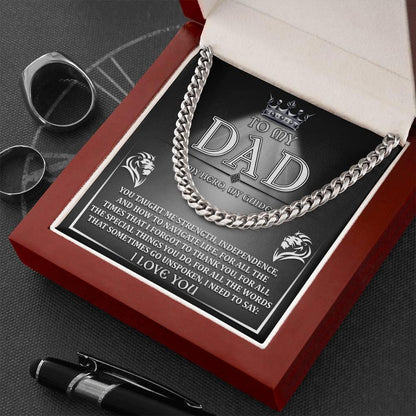 Dad - Need To Say Cuban Chain Link Necklace with Gift Box - Mallard Moon Gift Shop