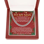 Gift for My Man - Never Change - Cuban Link Chain Necklace