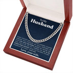 To The Best Husband In The World Cuban Link Chain Necklace