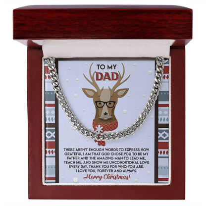 Gift for Dad - Be My Father - Cuban Link Chain Necklace - Mallard Moon Gift Shop