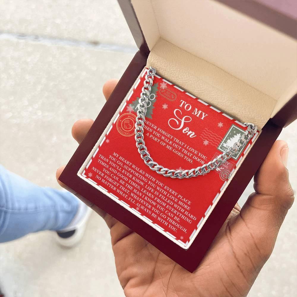 Gift for Son - That Door - Cuban Link Chain Necklace