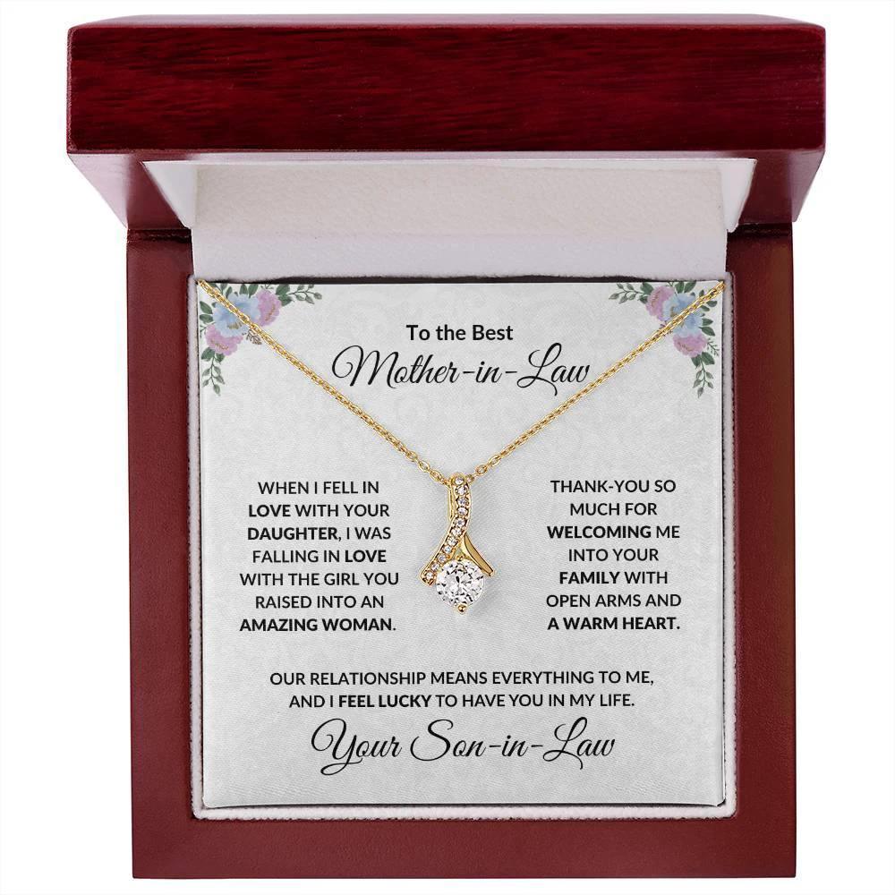 Mother-in-Law Gift from Son-in-Law CZ Pendant Necklace