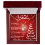 To My Grandma - You are Priceless - Christmas Gift Necklace with Message Card