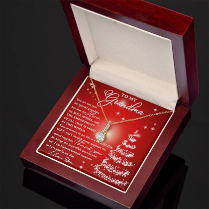To My Grandma - You are Priceless - Christmas Gift Necklace with Message Card - Mallard Moon Gift Shop