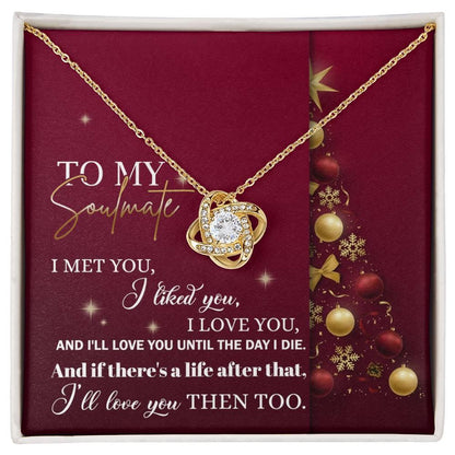 Gift for Soulmate - Love You Then - Love Knot Pendant Necklace - Mallard Moon Gift Shop
