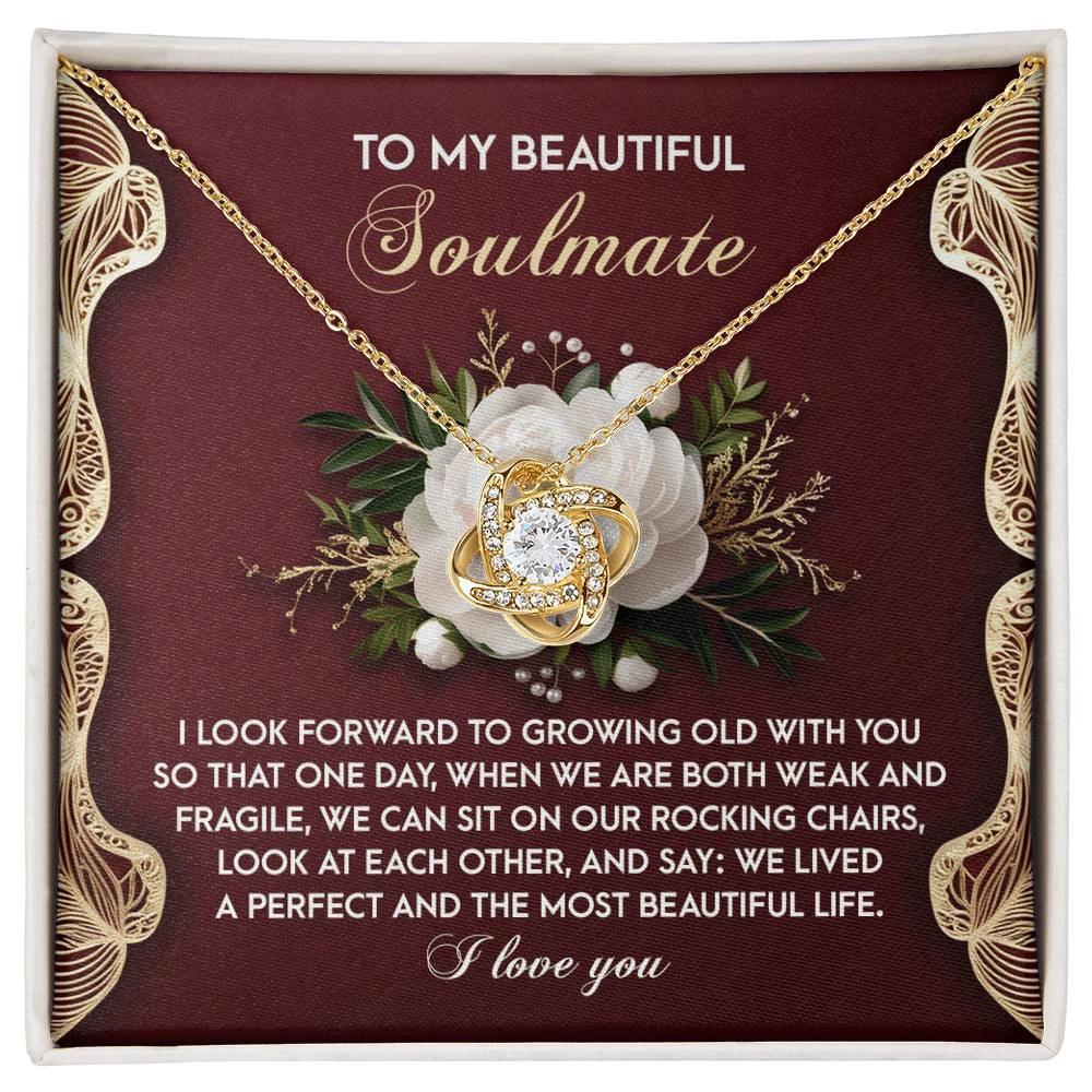 To My Beautiful Soulmate - Love Knot Necklace – A Romantic Gift Celebrating a Lifetime of Love