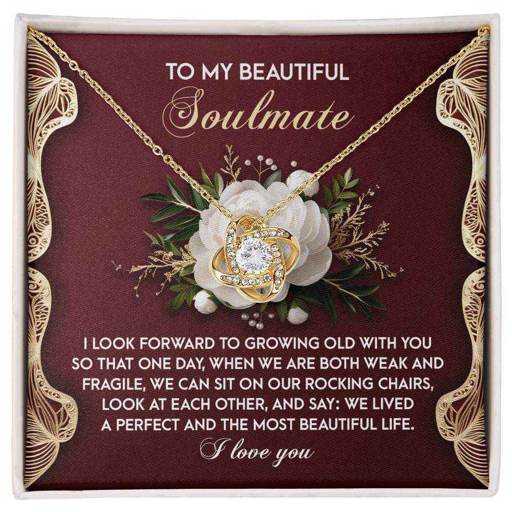 To My Beautiful Soulmate - Love Knot Necklace – A Romantic Gift Celebrating a Lifetime of Love - Mallard Moon Gift Shop