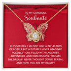 Gift for Soulmate - Endless Love - Romantic Love Knot Necklace with Sentimental Message