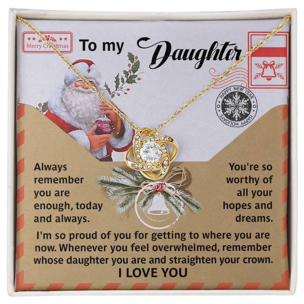 Gift for Daughter - All Your Hopes - Love Knot Pendant Necklace