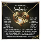 Soulmate Necklace – Celebrate Eternal Love with This Heartfelt Message and Pendant