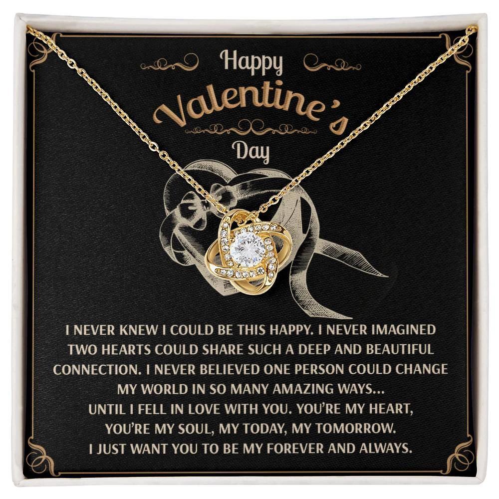 You’re My Forever - Love Knot Necklace - A Timeless Expression of Love for Your Soulmate - Heartfelt Gift for Valentine's Day