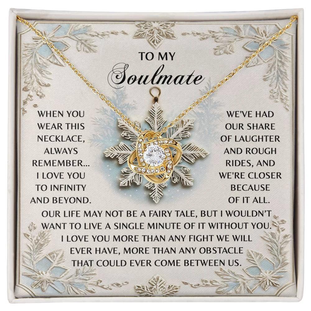 Gift for Soulmate - Infinity And Beyond - Love Knot Pendant Necklace