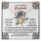 To My Stunning Soulmate Love Knot Necklace – A Romantic Gift to Cherish and Celebrate Unconditional Love