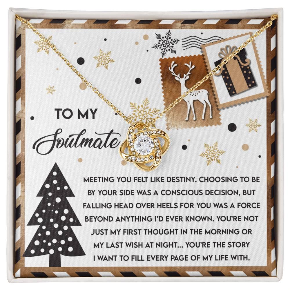 Gift for Soulmate - Like Destiny - Love Knot Pendant Necklace - Mallard Moon Gift Shop