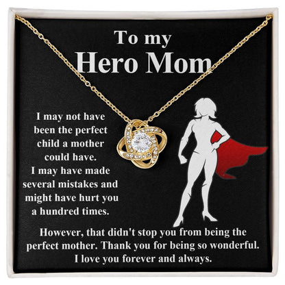Mom-The Perfect Mother To My Mom - Love Knot Necklace - Mallard Moon Gift Shop