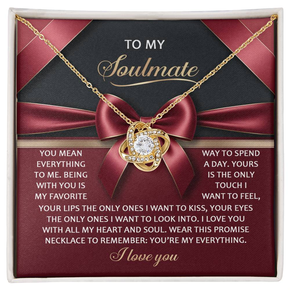 Gift for Soulmate - Heart And Soul - Love Knot Pendant Necklace - Mallard Moon Gift Shop