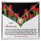 Romantic Anniversary, Valentine's Day Gift for Soulmate, Wife, Girlfriend - My Heart’s Eternal Song - Love Knot Pendant Necklace
