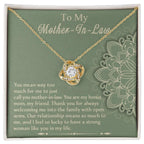 Mother-In-Law Gift - I Feel Lucky to Have A Strong Woman in My Life Love Knot Necklace