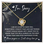 Apology Gift - Sorry, The Best Thing - Love Knot Pendant Necklace