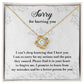 Apology Gift for Girlfriend, Wife, Soulmate - Sorry, Can’t Sleep - Love Knot Pendant Necklace - Mallard Moon Gift Shop