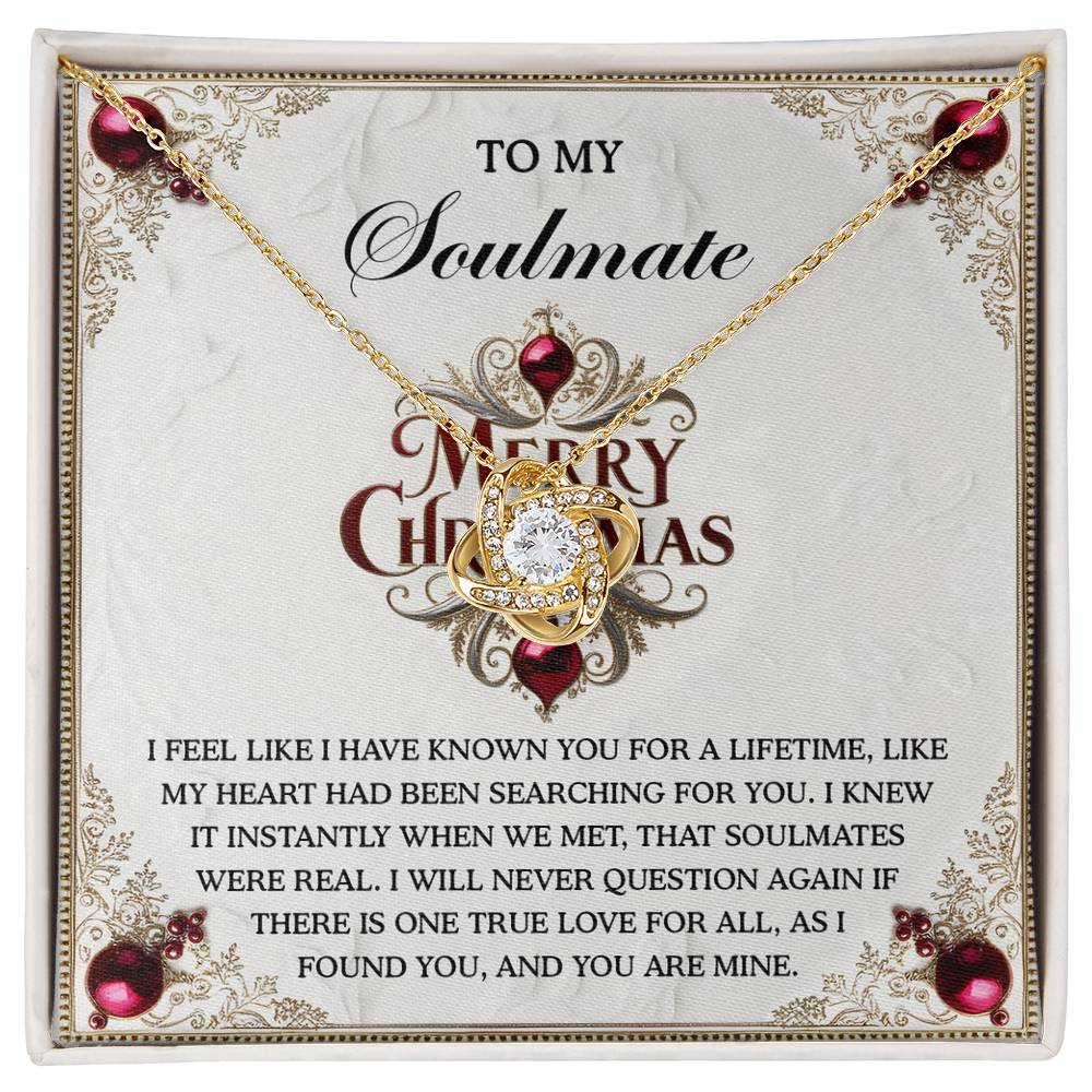 Gift for Soulmate - I Found You - Love Knot Pendant Necklace - Mallard Moon Gift Shop