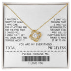 Gift for Girlfriend, Wife - Sorry, Make It Up - Love Knot Pendant Necklace