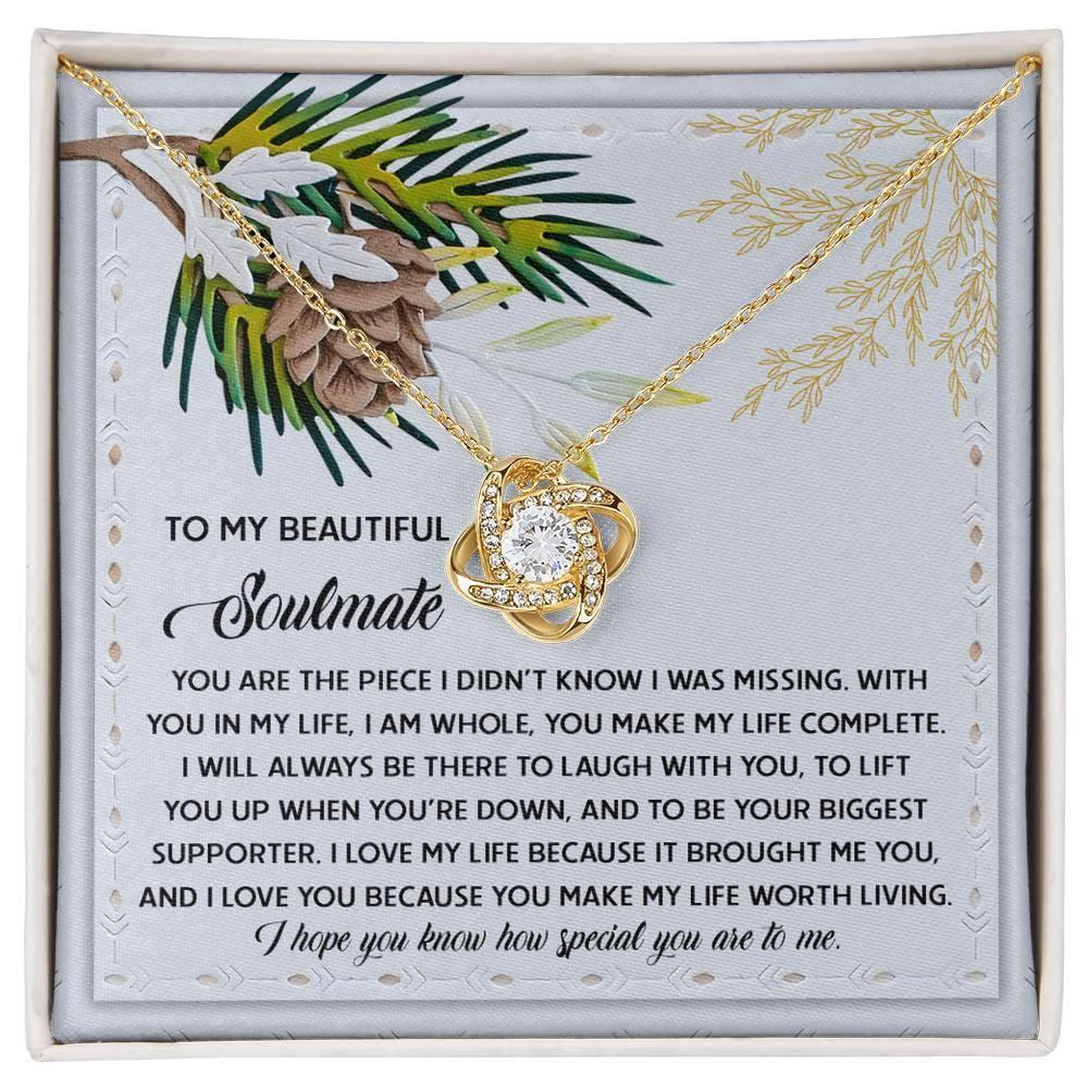 Gift for Soulmate - Biggest Supporter - Love Knot Pendant Necklace