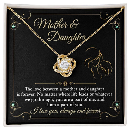 Mother and Daughter- You are a Part Of Me and I am a Part of You Love Knot Necklace - Mallard Moon Gift Shop