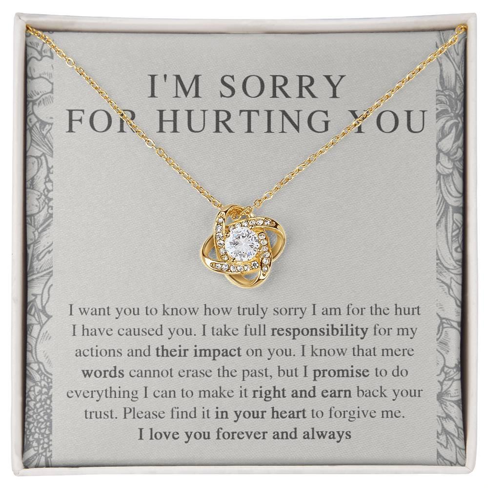 Apology Gift - I'm Sorry, I Promise to Do Everything - Love Knot Pendant Necklace - Mallard Moon Gift Shop