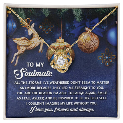 Gift for Soulmate - Straight To You - Love Knot Pendant Necklace - Mallard Moon Gift Shop