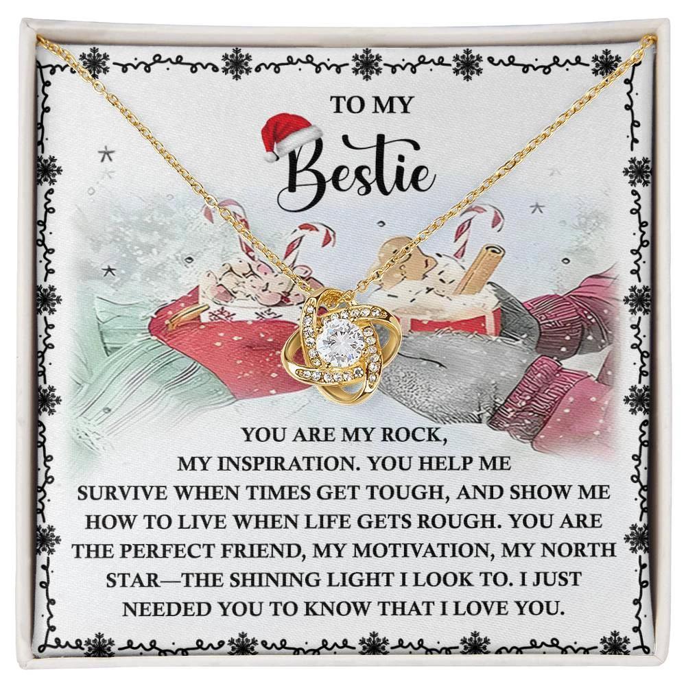 Gift for Bestie - My North Star - Love Knot Pendant Necklace